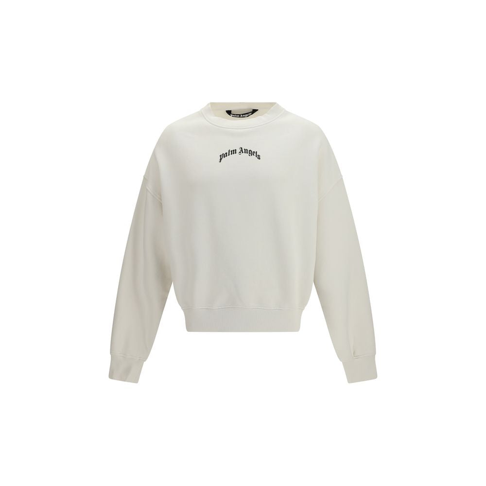 Palm Angels Logo Sweatshirt - Porcelain White