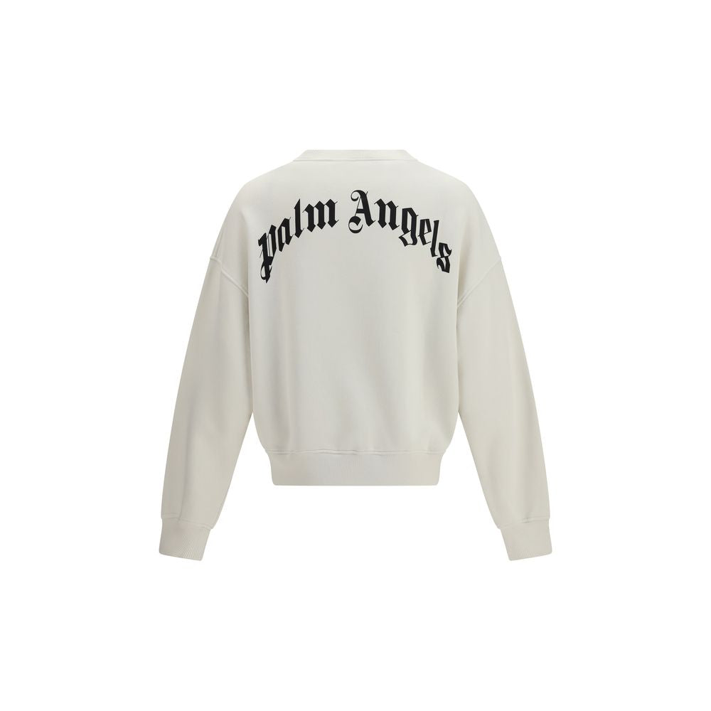 Palm Angels Logo Sweatshirt - Porcelain White