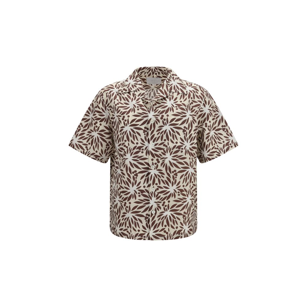 Prada Cotton Floral &amp; Nature Shirt - Brown