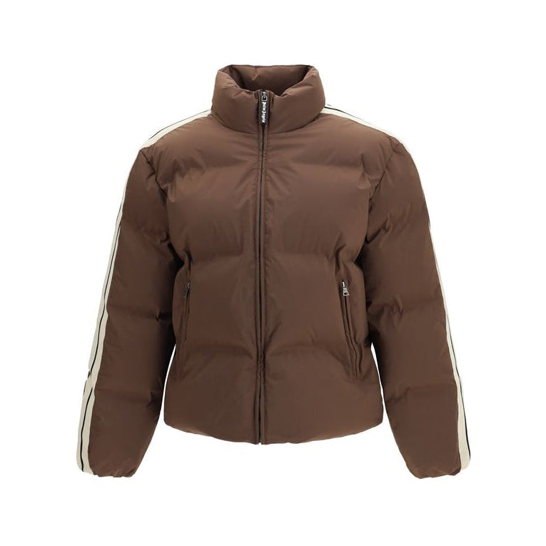 Palm Angels Logo Track Down Jacket - Mocha