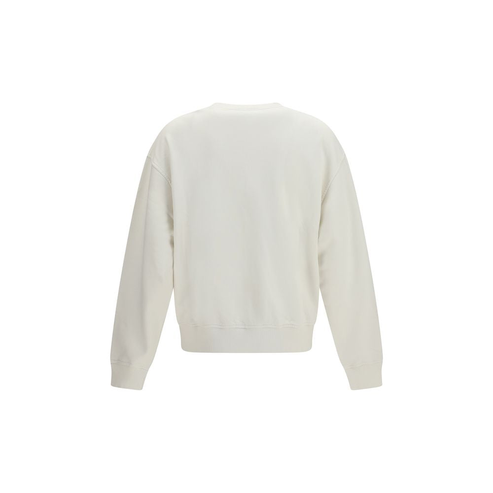 Palm Angels Neck Logo Sweatshirt - Porcelain White