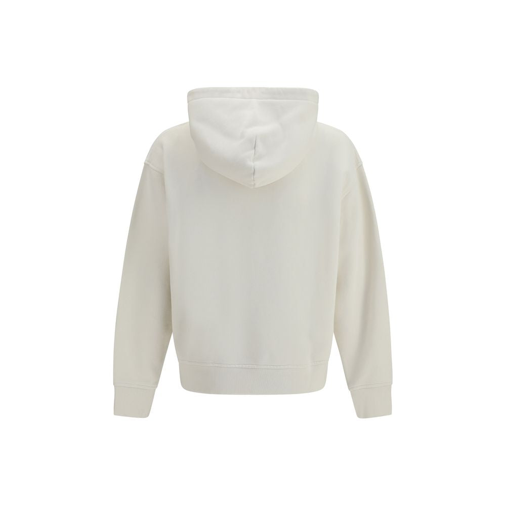 Palm Angels Teddy Bear Hoodie - Porcelain White
