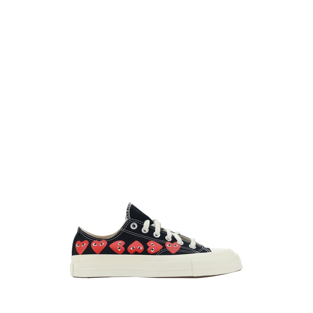 Comme Des Garçons Play x Converse Low Top Canvas Sneakers - Black