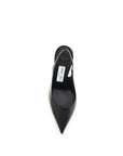 Jimmy Choo Leather Slingback Love Pumps - Black