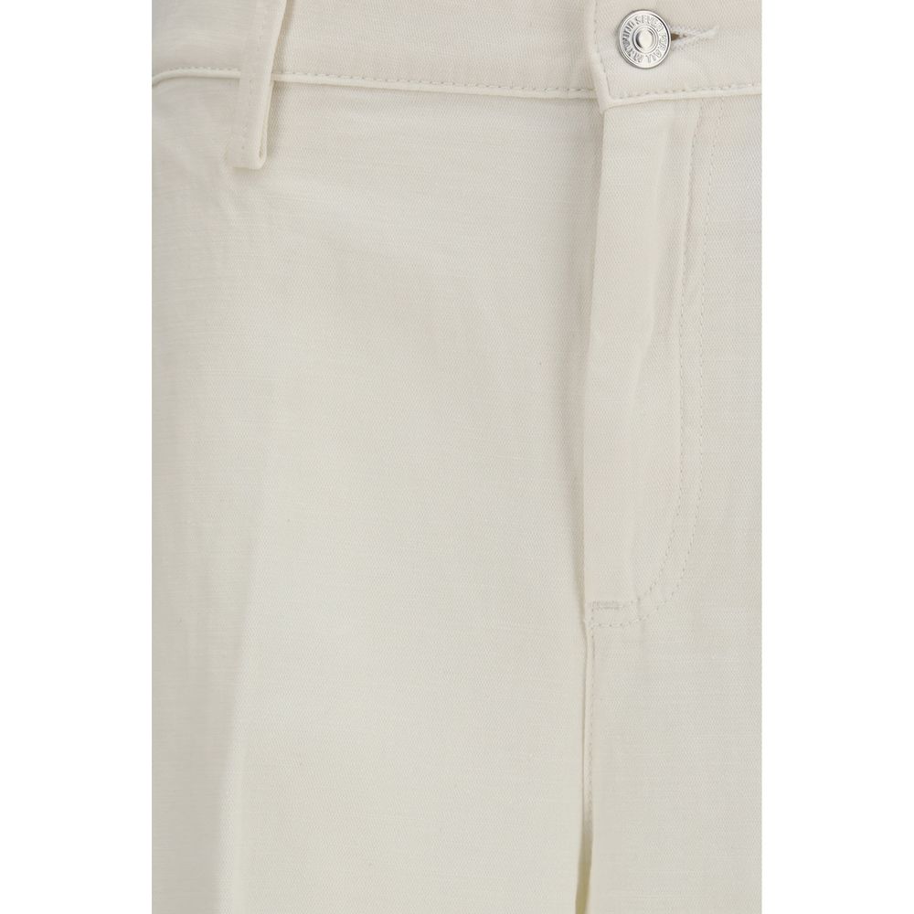 7FOR Baggy Wide Leg Jeans - White