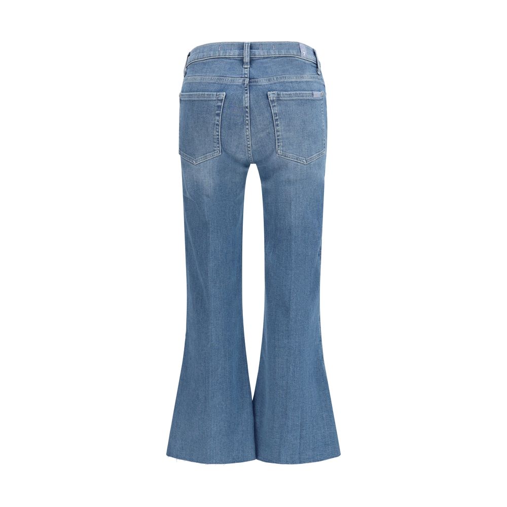 7FOR Light Wash Bell Bottom Flared Jeans
