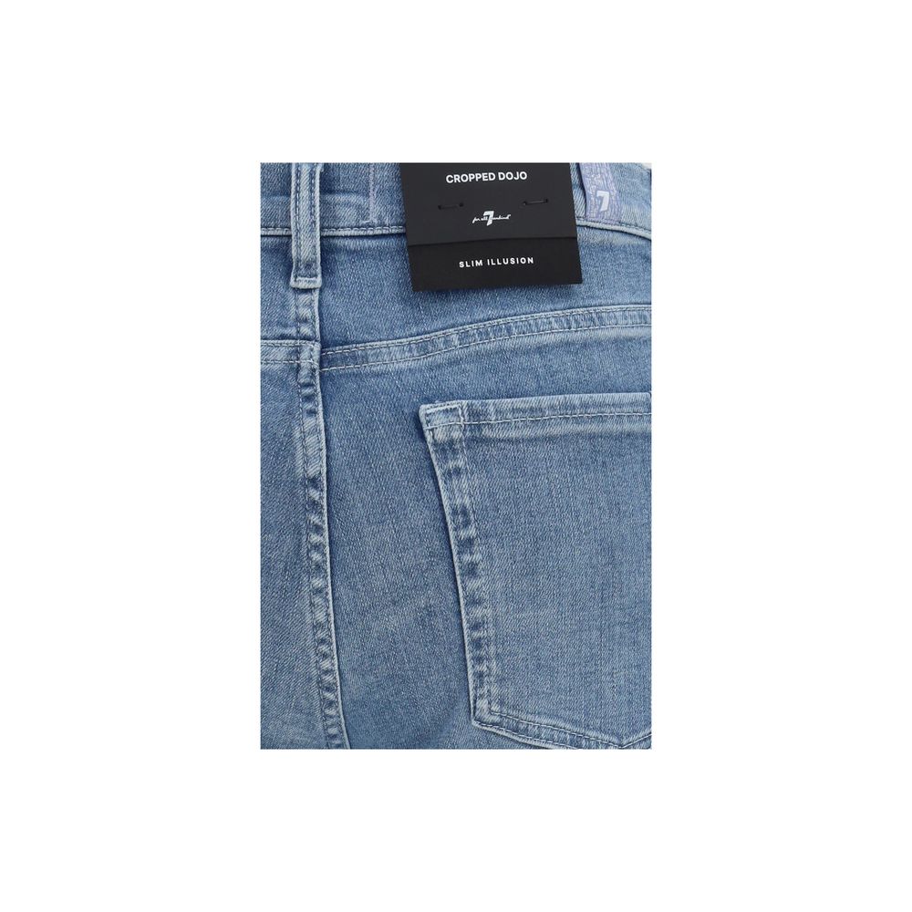 7FOR Light Wash Bell Bottom Flared Jeans