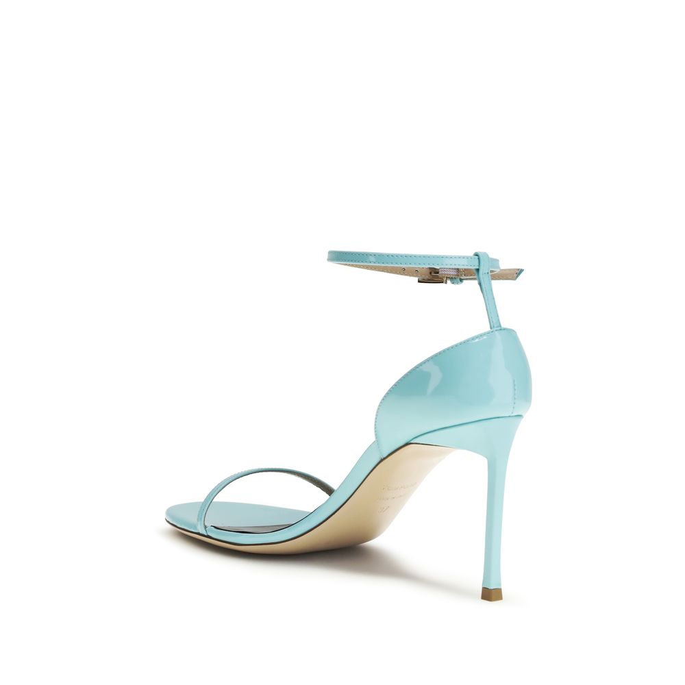 Tom Ford Vertigo Patent Leather Stiletto Heel Sandals - Light Blue