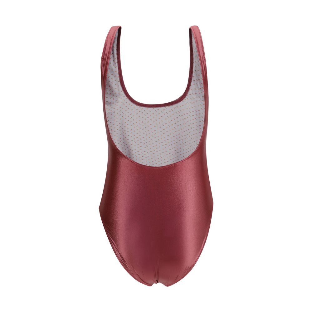 Kristina Ti Open Back One-Piece Swimsuit - Bordeaux 