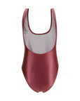 Kristina Ti Open Back One-Piece Swimsuit - Bordeaux