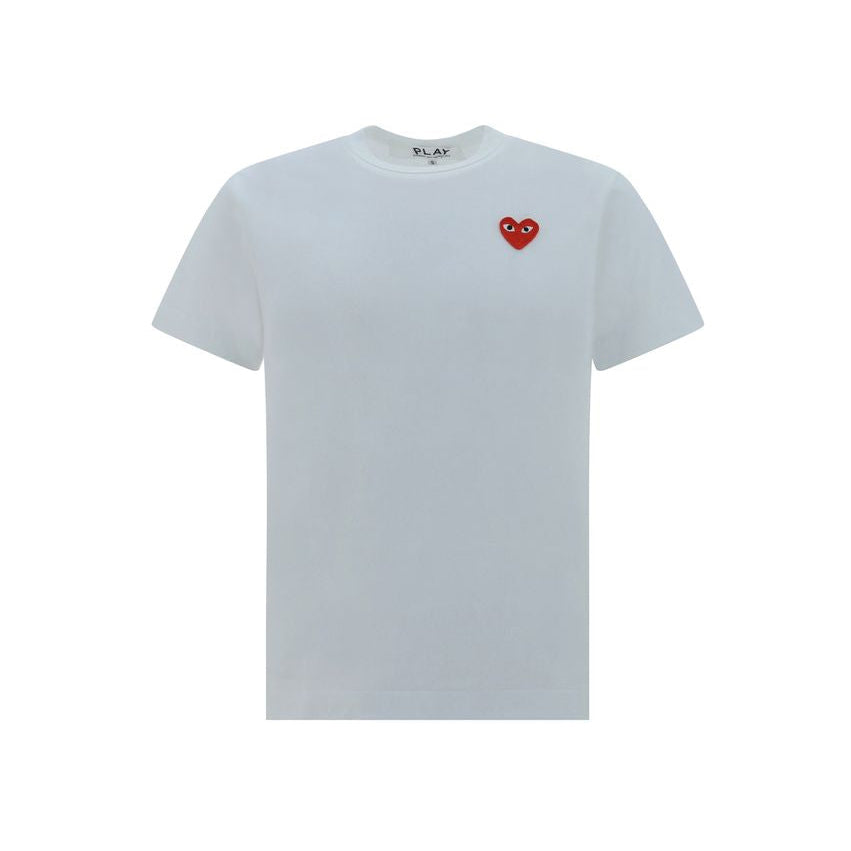 Comme Des Garçons Play White Cotton T-Shirt