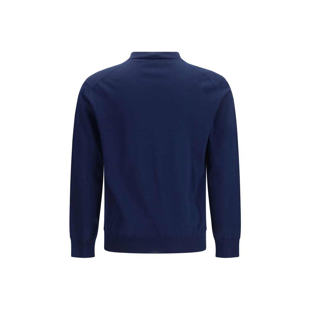 Prada Cotton V-Neck Sweater - Azure Blue