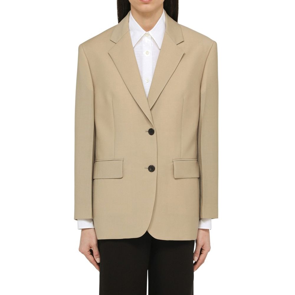 Prada Mohair-Wool Blazer - Beige