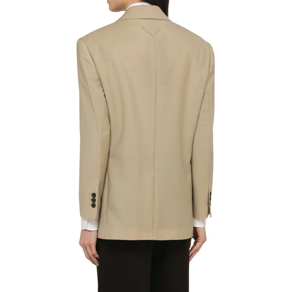 Prada Mohair-Wool Blazer - Beige