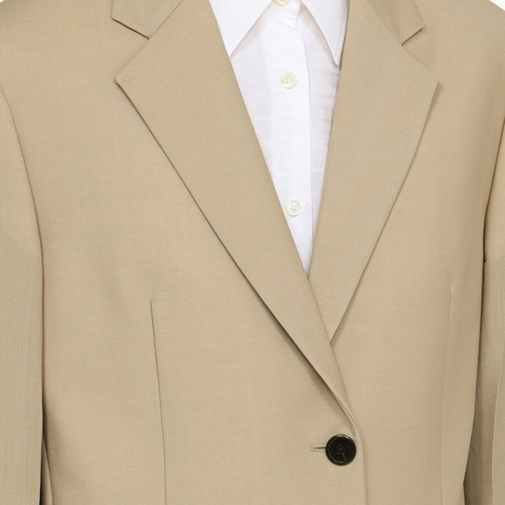Prada Mohair-Wool Blazer - Beige