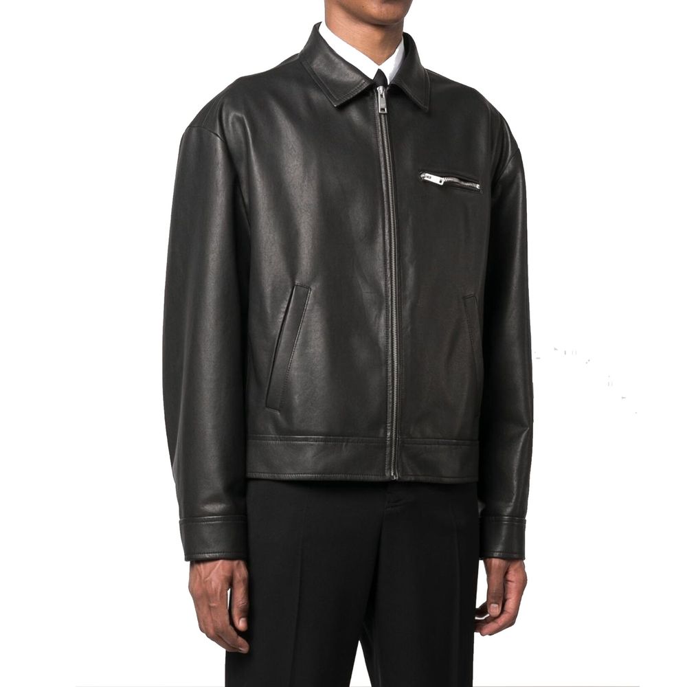 Prada Classic Leather Jacket - Black