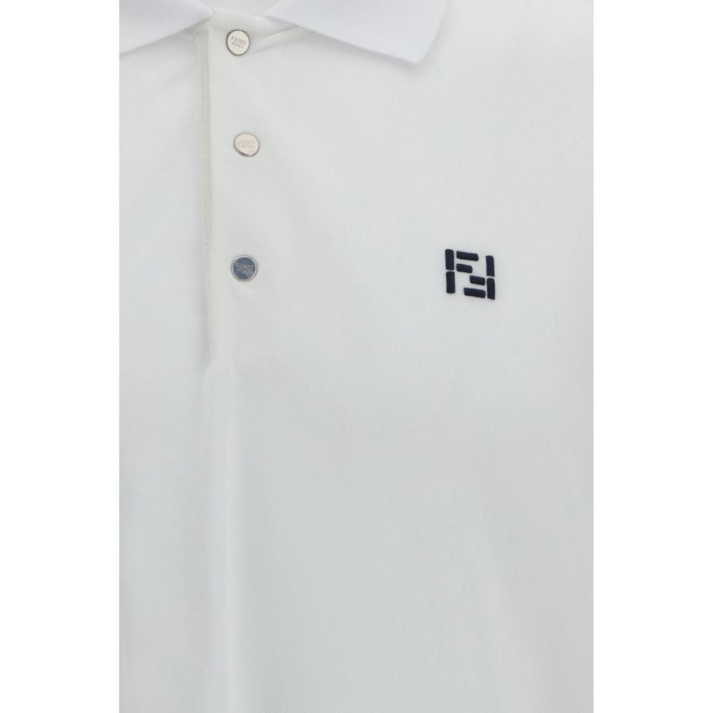 Fendi Cotton Polo Shirt - White