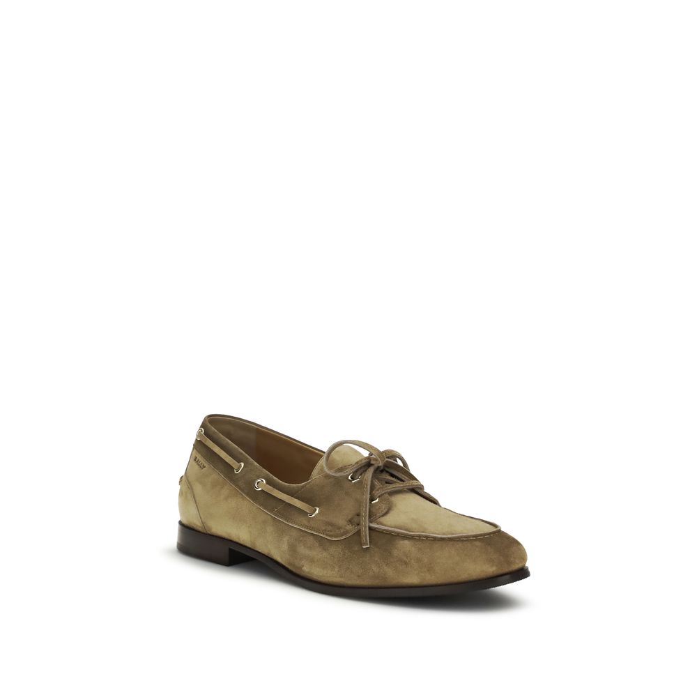 Bally Plume Suede Leather Loafers - Camel Brown
