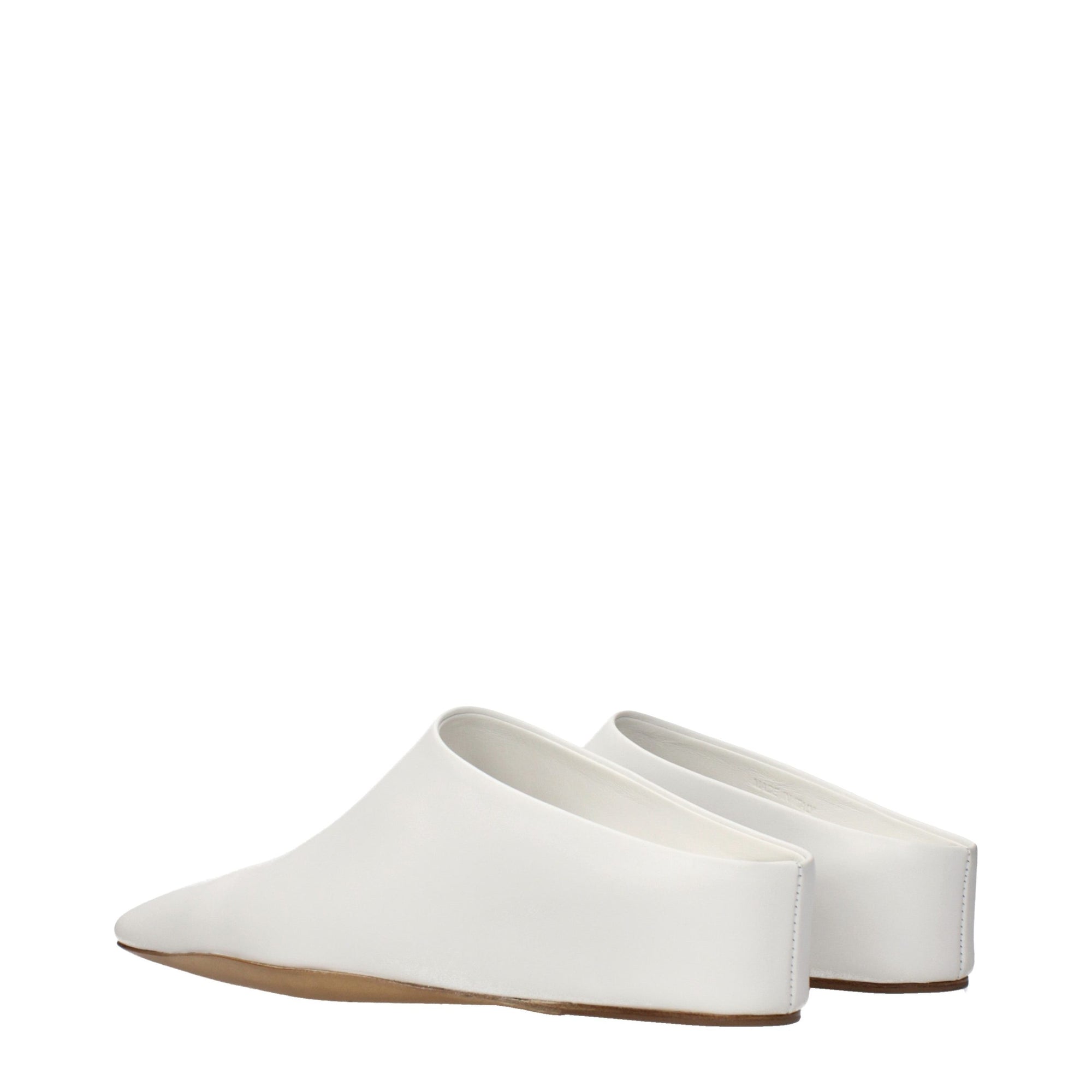 Jil Sander Leather Mules - White