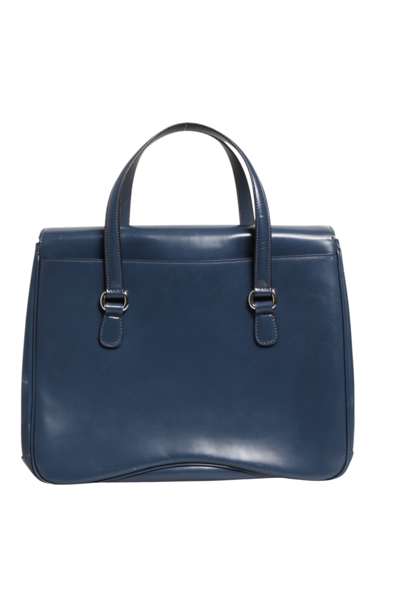 Gucci Smooth Leather Lady Lock Shoulder Bag - Blue