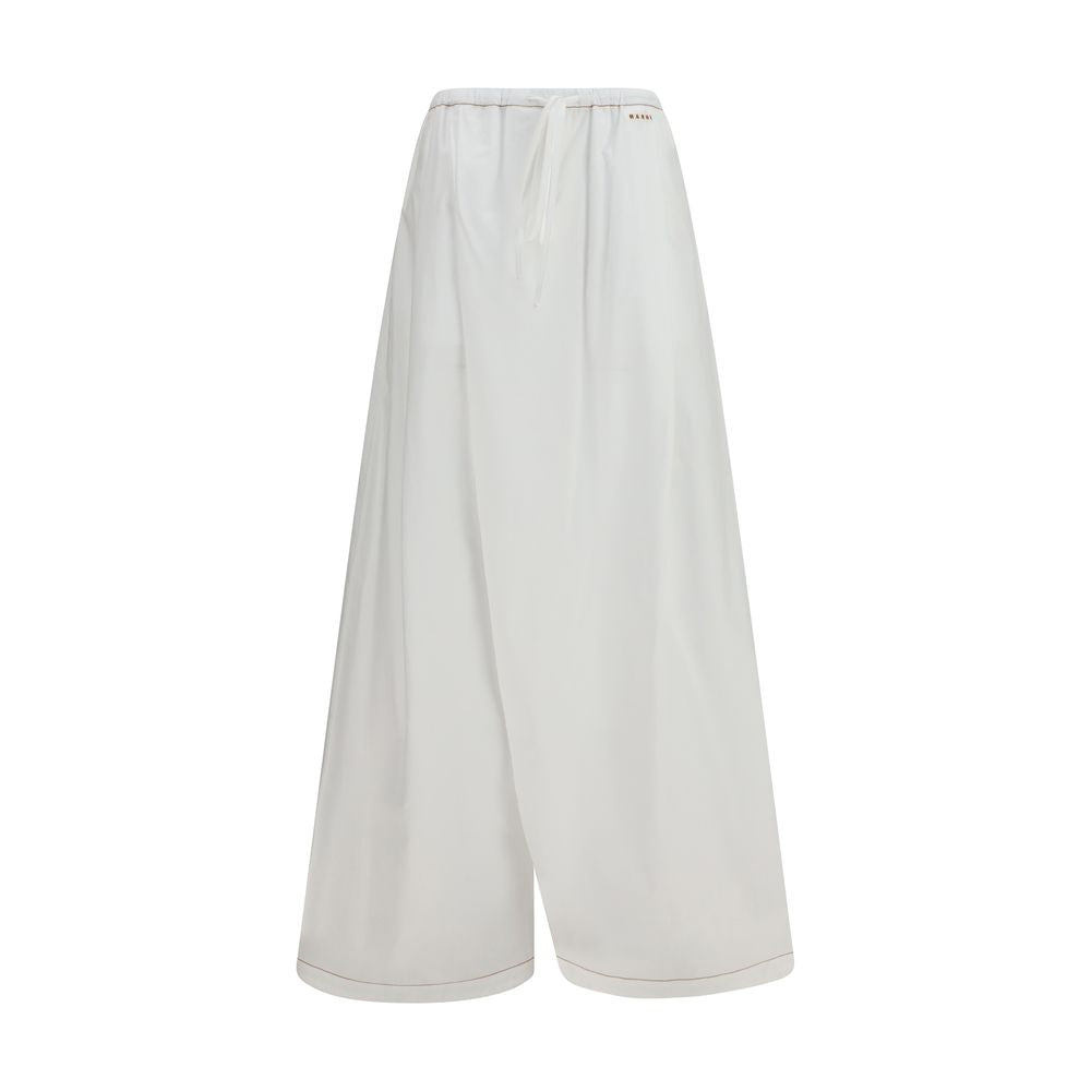 Marni Bohemian Wide Leg Pants - White