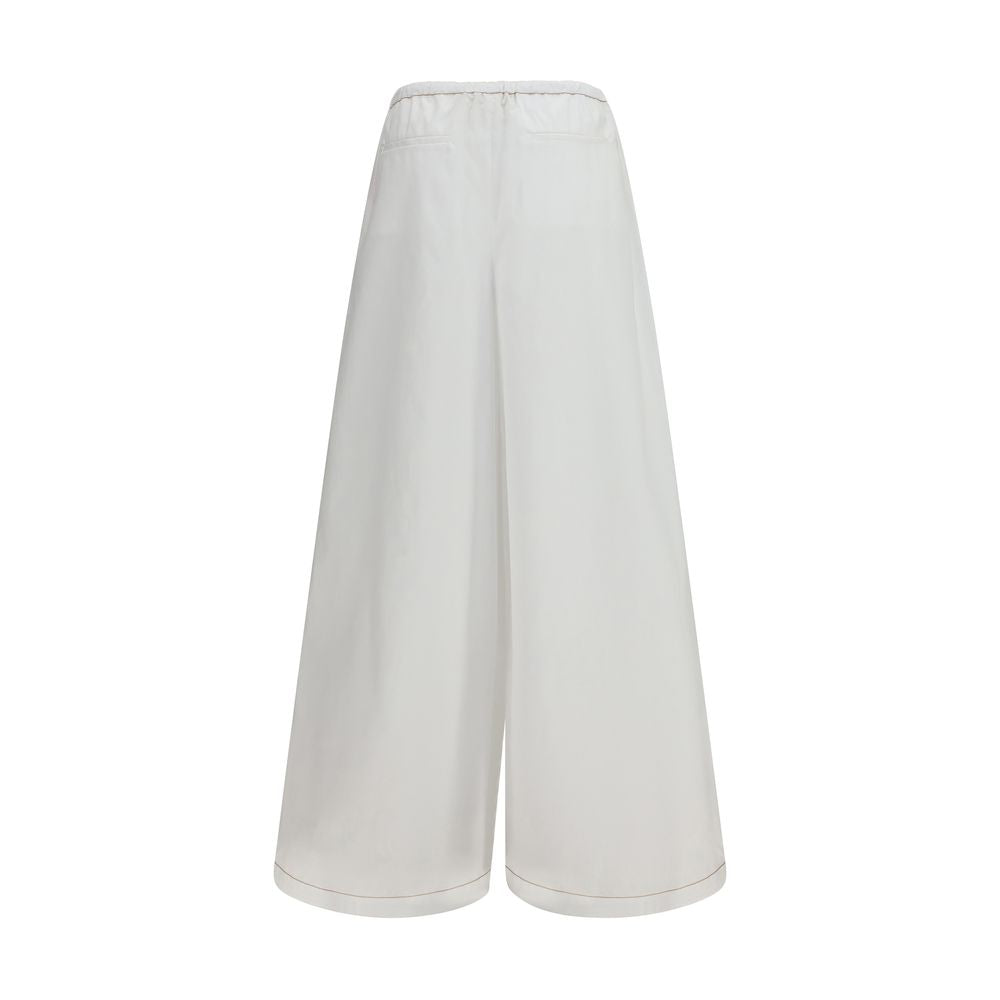 Marni Bohemian Wide Leg Pants - White