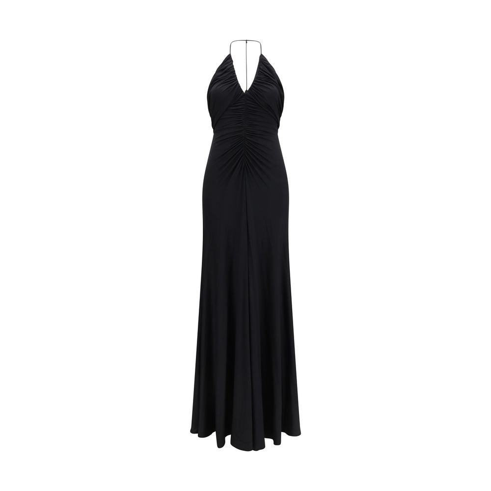 Self-Portrait Halter Neck Cocktail Maxi Dress - Black
