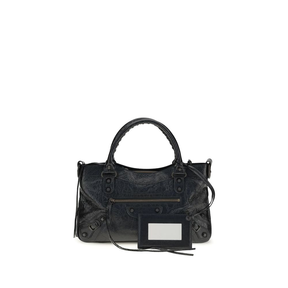 Balenciaga Le City First Leather Shoulder Bag - Black