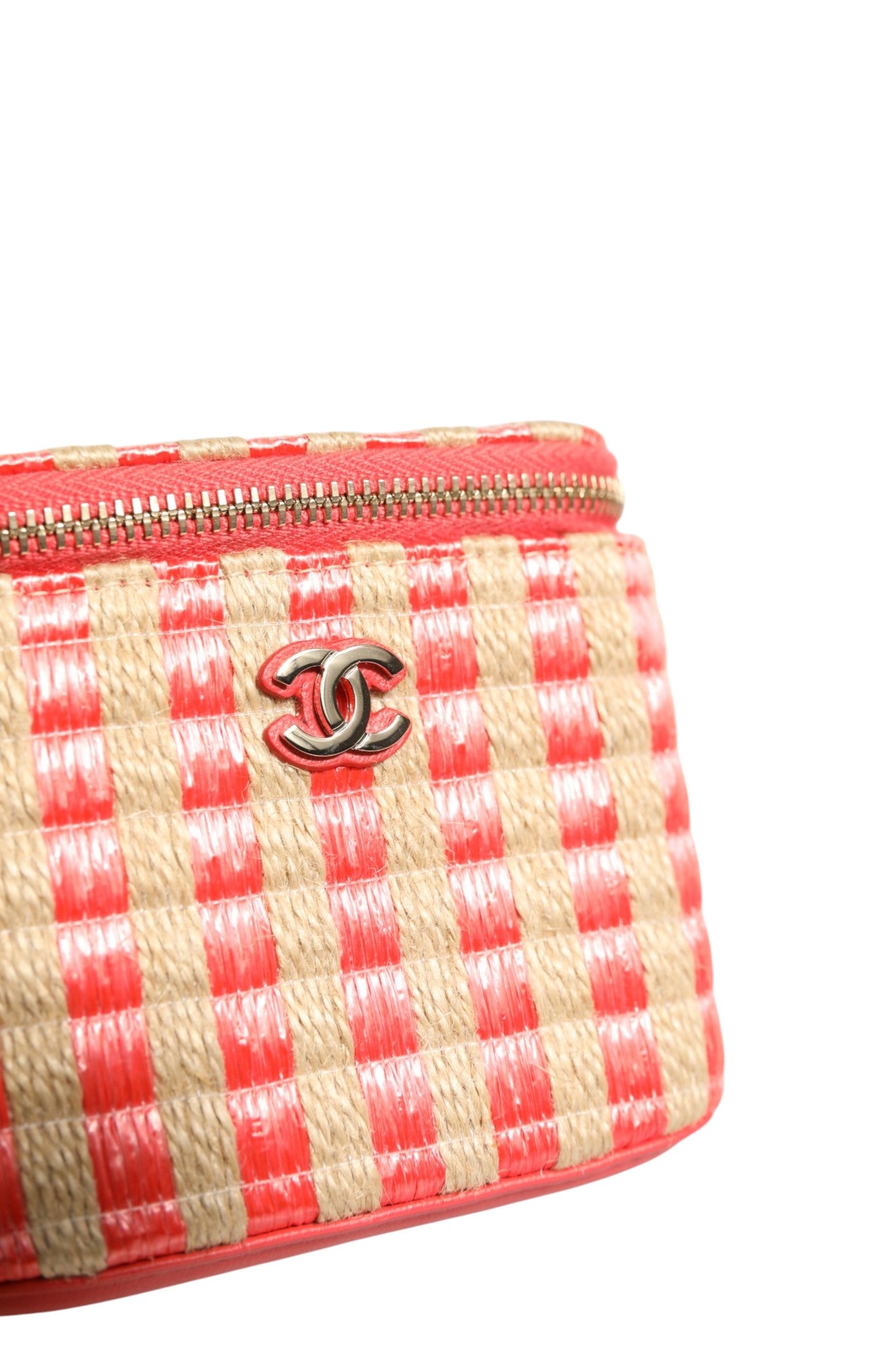 Chanel Raffia/Jute Mini Vanity Case