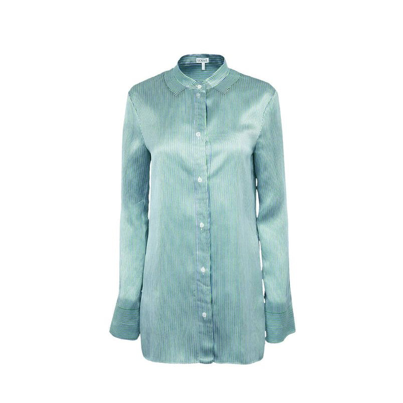 Loewe Longline Striped Silk Shirt