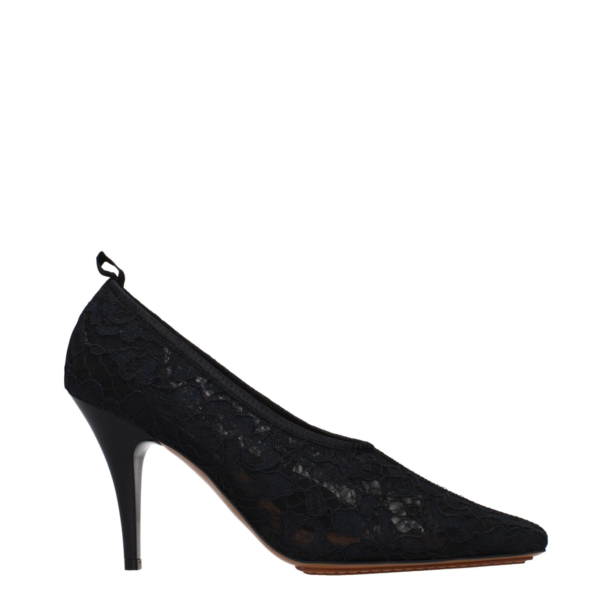 Stella McCartney Floral Lace High Heel Pumps - Black