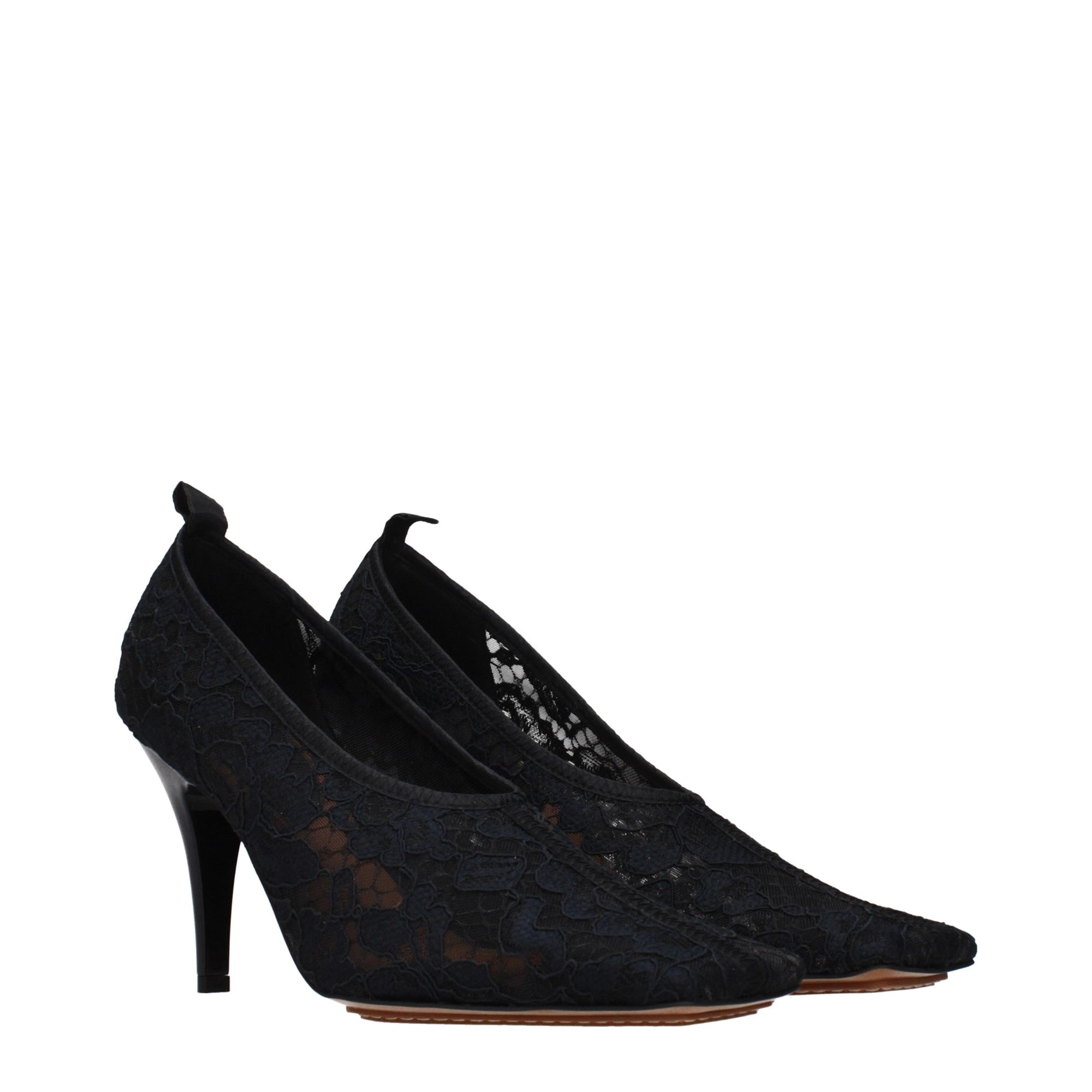 Stella McCartney Floral Lace High Heel Pumps - Black