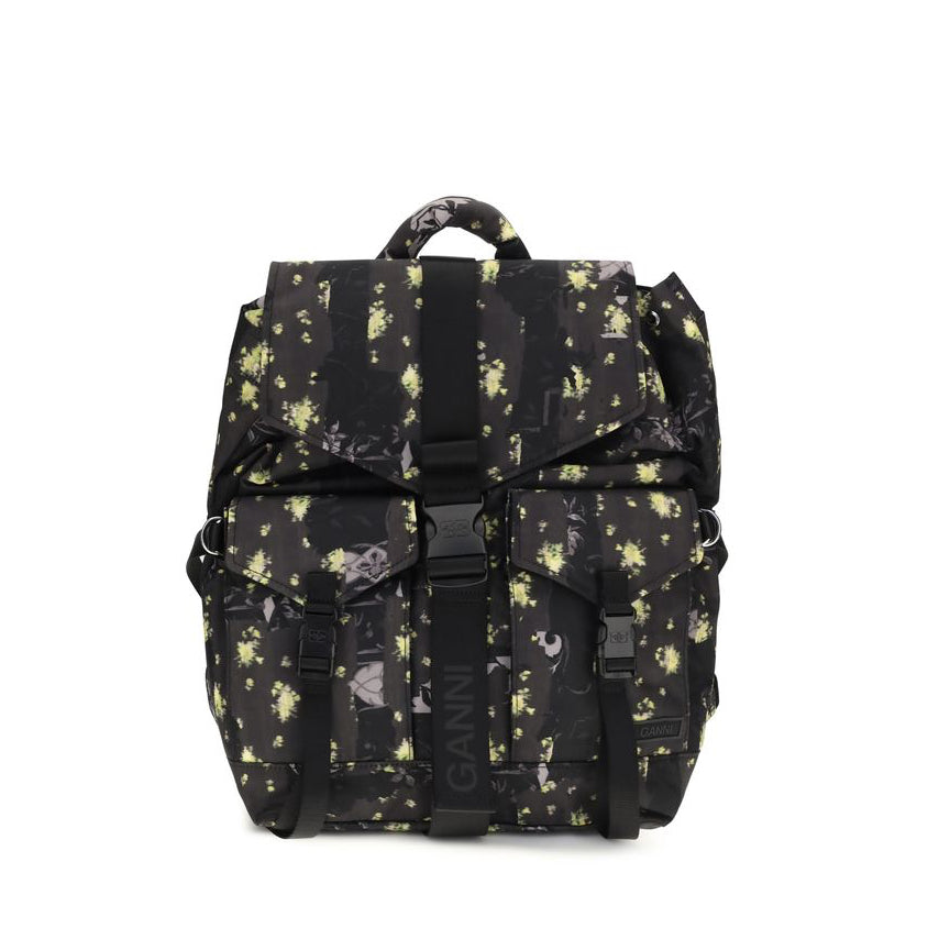 Ganni Geo-Abstract Re-Tech Nylon Backpack