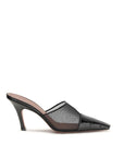 Amina Muaddi Jamie Mesh High Heel Mule - Black