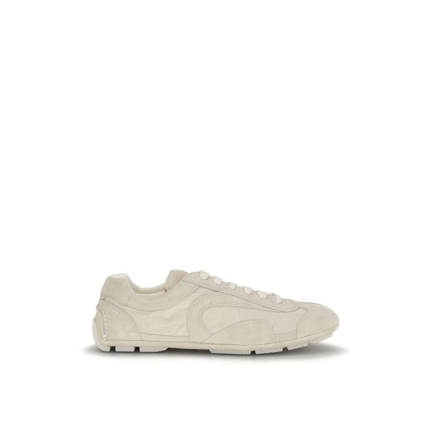 Prada Montecarlo Re-Edition 2005 Suede Leather Sneakers - Cool Beige