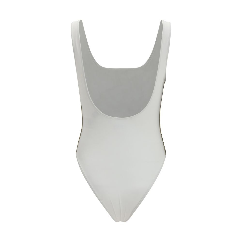Burberry Low Back One-Piece Swimsuit - White 