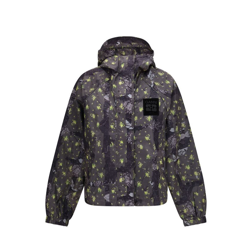 Ganni Geo-Abstract Hooded Jacket