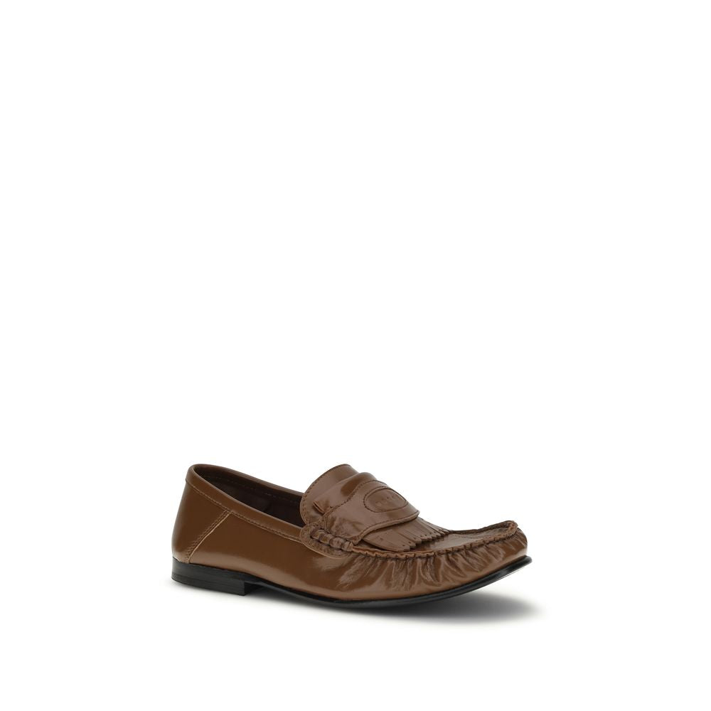 Marni Leather Loafers - Mocha Brown