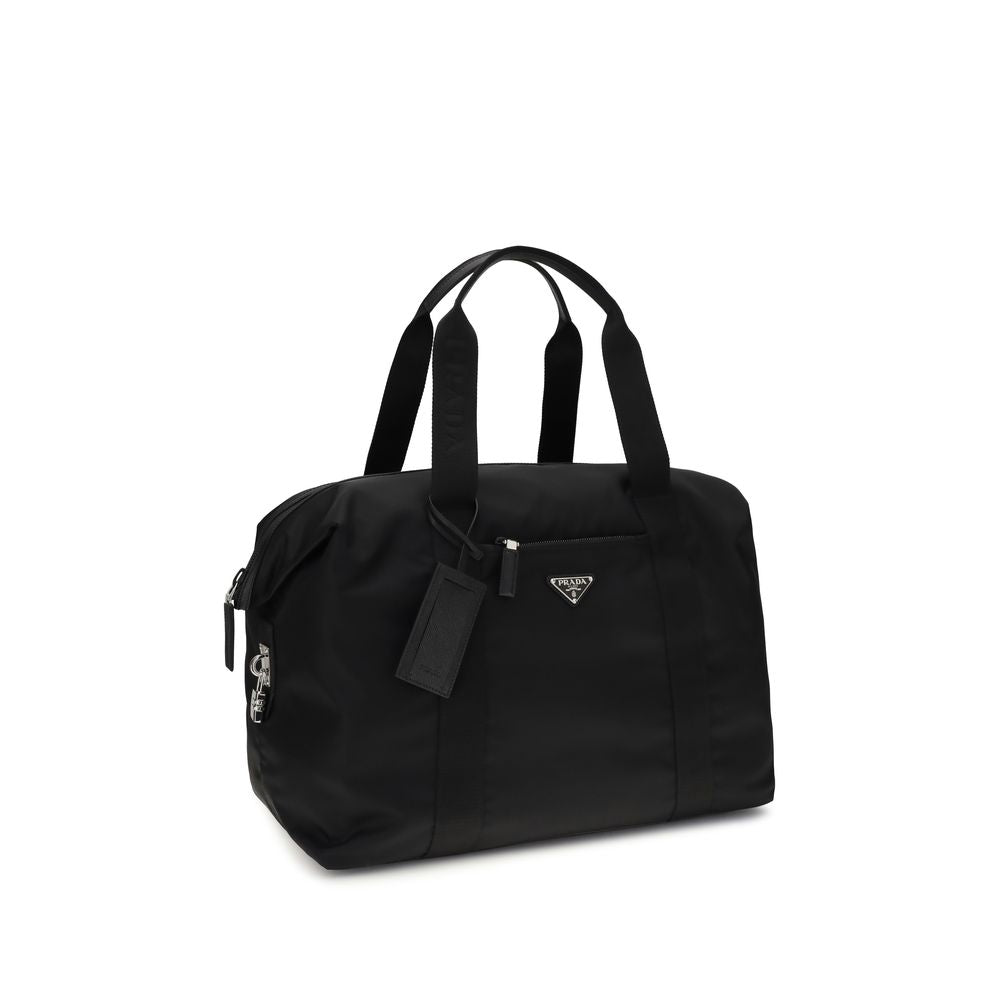 Prada Black Re-Nylon Travel Duffle Bag - Black