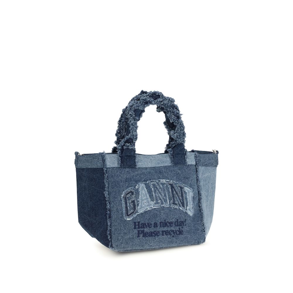 Ganni Patchwork Denim Handbag
