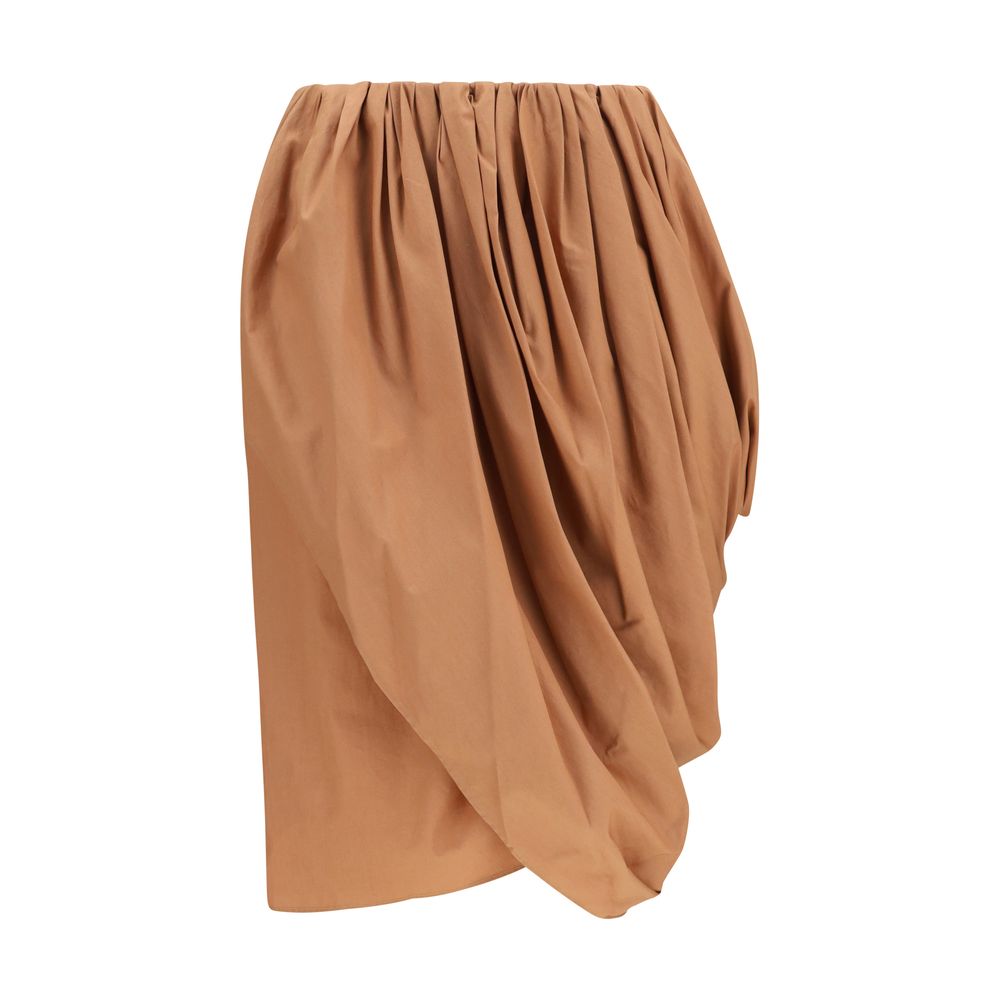 Chloé Asymmetrical Drape Midi Skirt