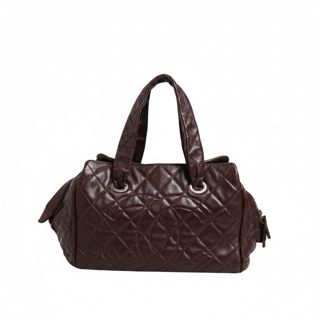 Chanel Quilted Leather Bowling Bag