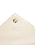 Saint Laurent YSL Envelope Shoulder Bag - Ivory/White