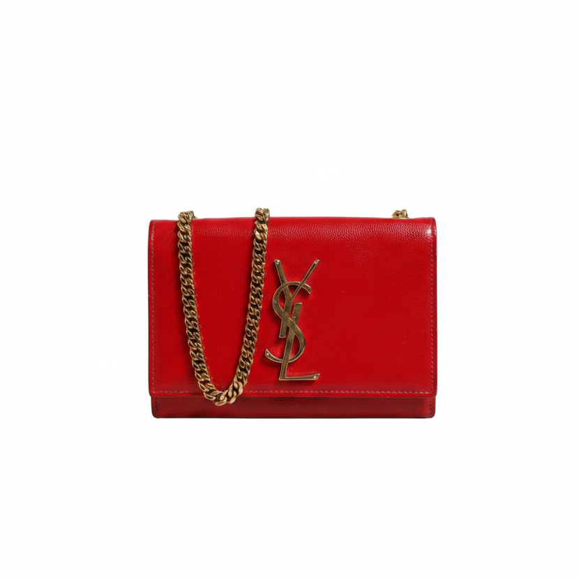 Saint Laurent Kate Leather Crossbody Bag - Red