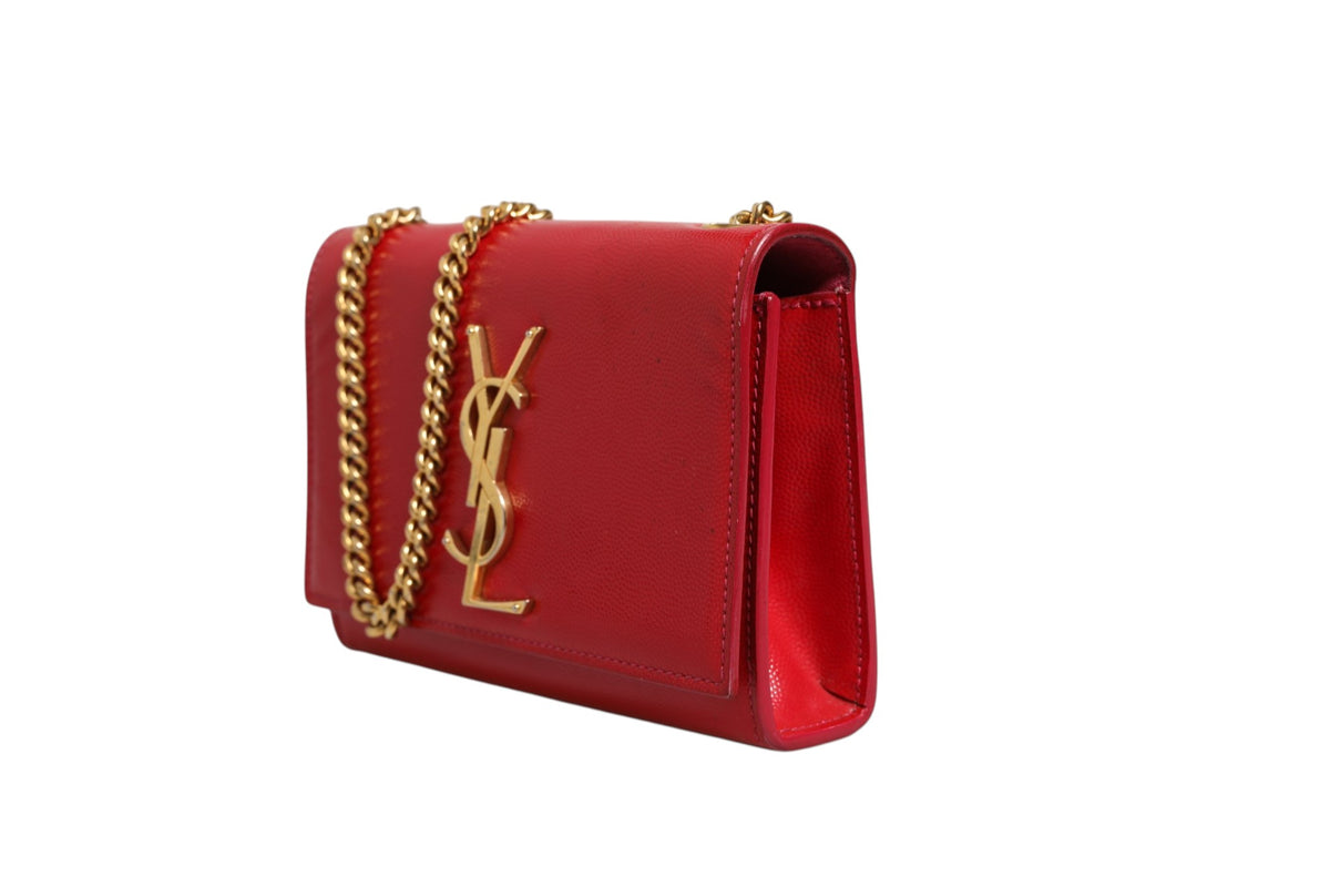 Saint Laurent Kate Leather Crossbody Bag - Red