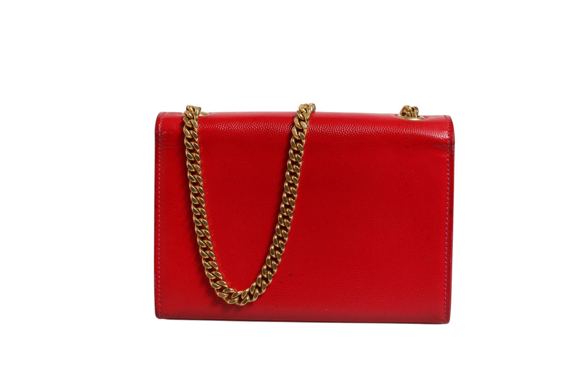 Saint Laurent Kate Leather Crossbody Bag - Red