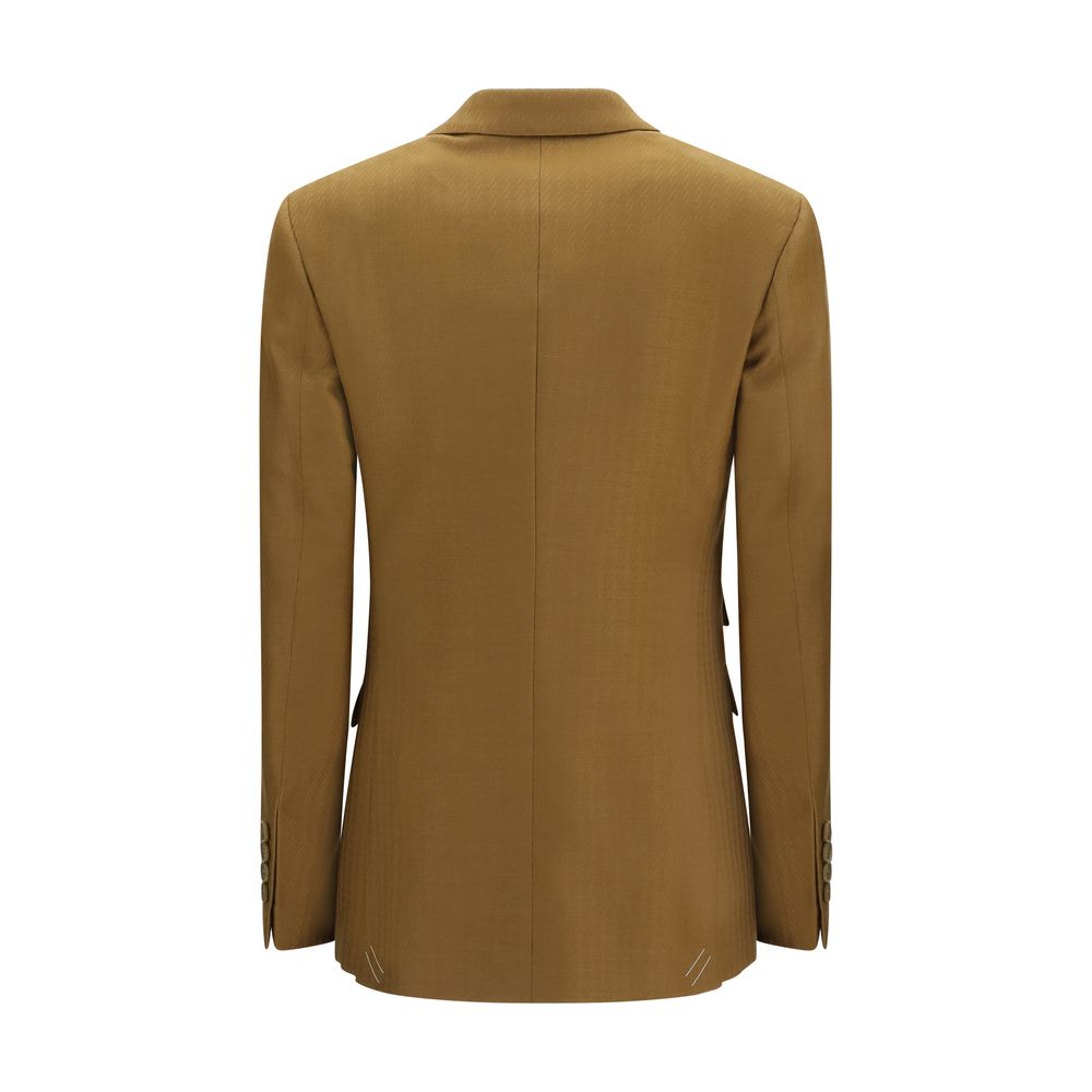 Burberry Single-Breasted Wool-Mohair Blazer - Mocha
