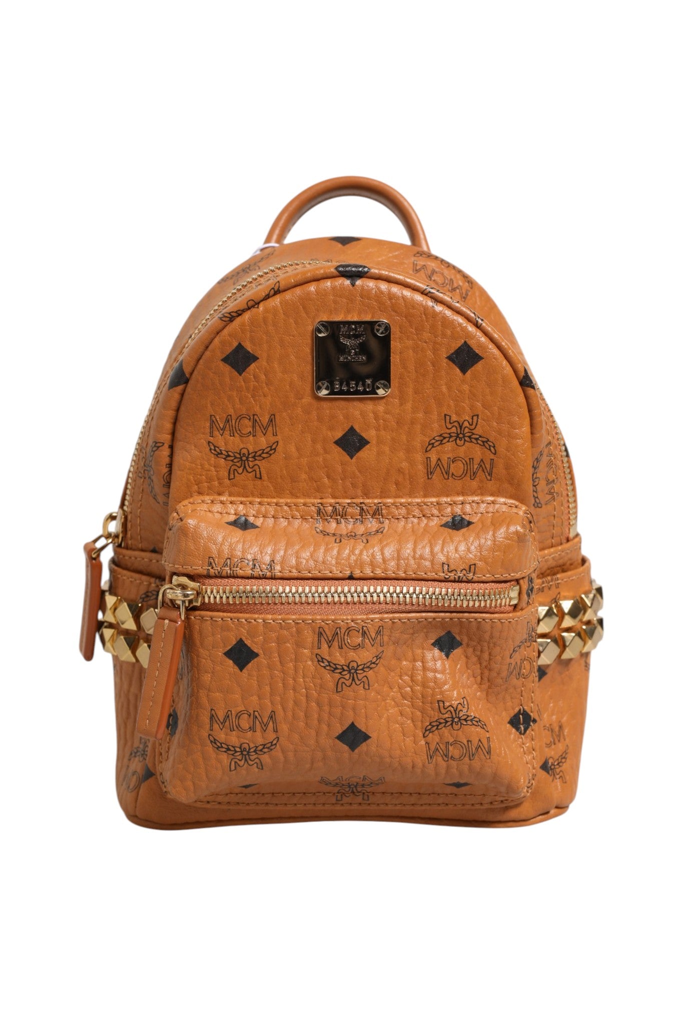 MCM Mini B4540 Visetos Backpack - Terracotta 