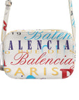 Balenciaga Graffiti Print Mini City Leather Crossbody Bag