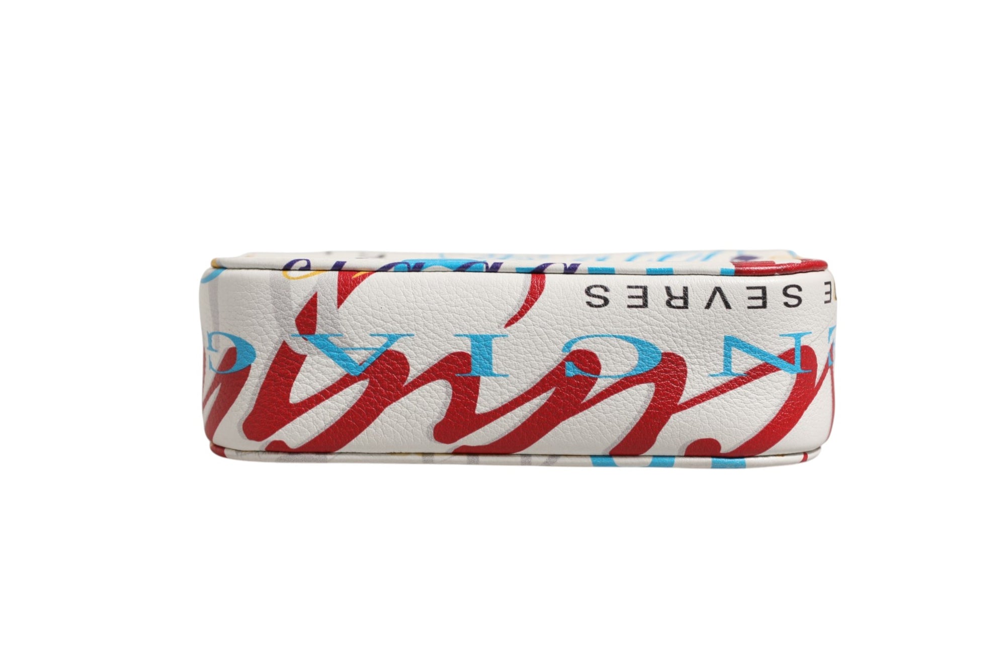 Balenciaga Graffiti Print Mini City Leather Crossbody Bag